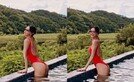 클라라 새빨간 수영복 입고…군살 제로 몸매 감탄