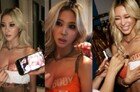 다영, 가슴에 ‘바디’ 페인팅…탄탄 복근 ‘건강미’