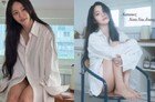 남유정 셔츠 한 장만 걸친 채…아찔한 하의실종 느낌