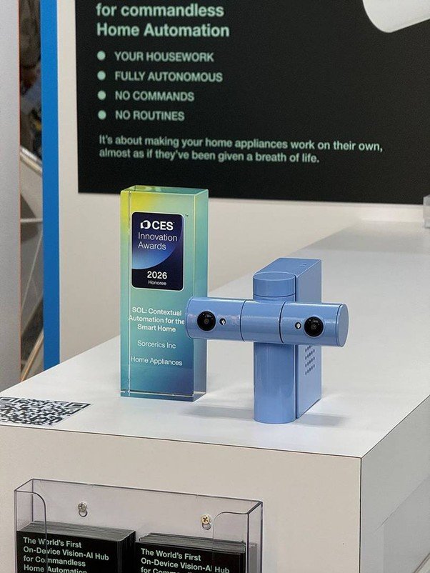 Sorcerics's AI Home Automation SOL, won the CES Innovation Award