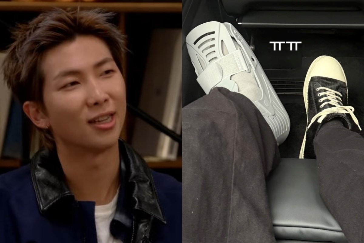 RM 발목 깁스 상태 무대 참여 관련 보도