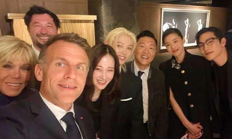 마크롱 대통령이 공개한 방한 관련 사진 보도 이미지